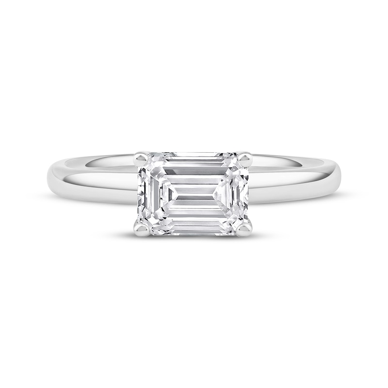 Main Image 3 of Now + Forever Lab-Grown Diamonds Emerald-Cut Solitaire Engagement Ring 1-1/2 ct tw 14K White Gold (F/SI2)