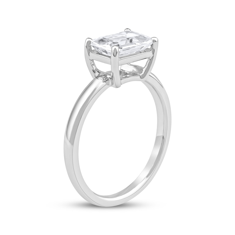 Main Image 2 of Now + Forever Lab-Grown Diamonds Emerald-Cut Solitaire Engagement Ring 2 ct tw 14K White Gold (F/SI2)