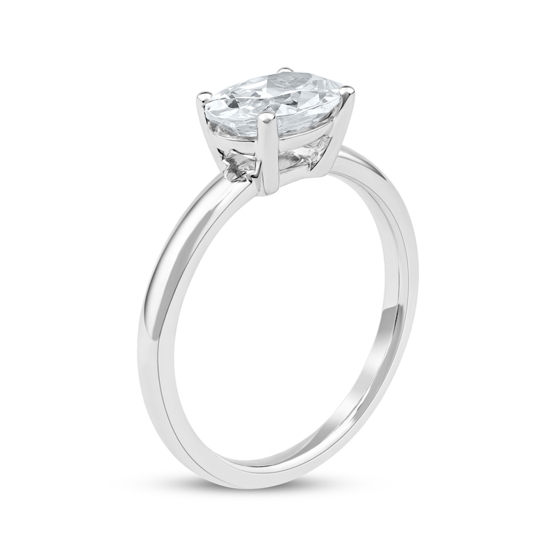 Main Image 2 of Now + Forever Lab-Grown Diamonds Oval-Cut Solitaire Engagement Ring 1-1/2 ct tw 14K White Gold (F/SI2)