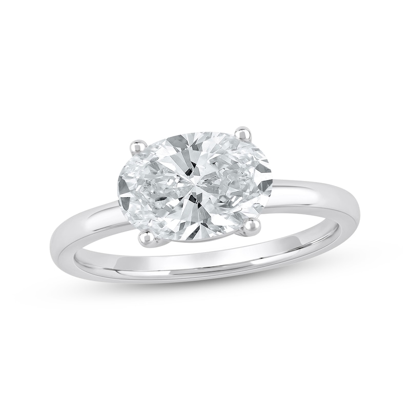 Main Image 1 of Now + Forever Lab-Grown Diamonds Oval-Cut Solitaire Engagement Ring 2 ct tw 14K White Gold (F/SI2)
