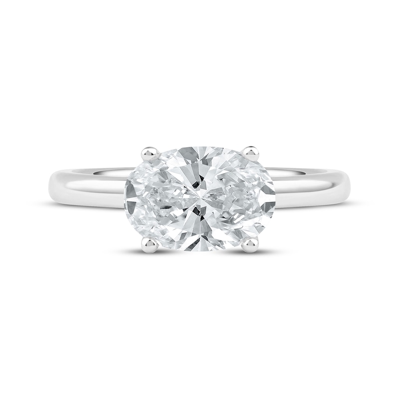 Main Image 3 of Now + Forever Lab-Grown Diamonds Oval-Cut Solitaire Engagement Ring 2 ct tw 14K White Gold (F/SI2)