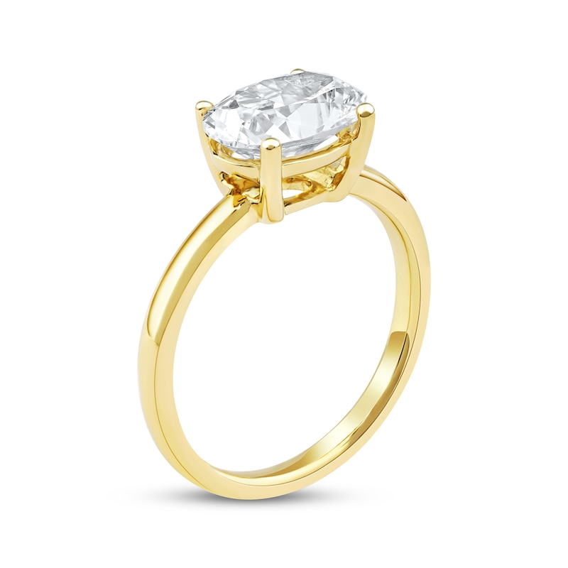 Main Image 2 of Now + Forever Lab-Grown Diamonds Oval-Cut Solitaire Engagement Ring 2 ct tw 14K Yellow Gold (F/SI2)
