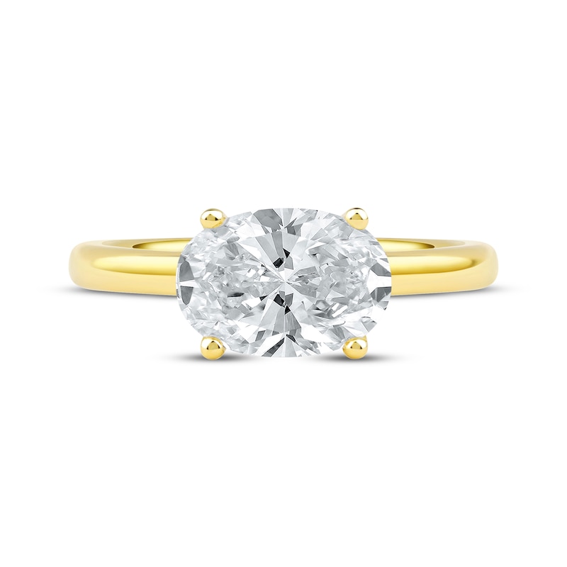 Main Image 3 of Now + Forever Lab-Grown Diamonds Oval-Cut Solitaire Engagement Ring 2 ct tw 14K Yellow Gold (F/SI2)