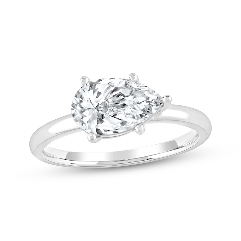 Main Image 1 of Now + Forever Lab-Grown Diamonds Pear-Shaped Solitaire Engagement Ring 1-1/2 ct tw 14K White Gold (F/SI2)