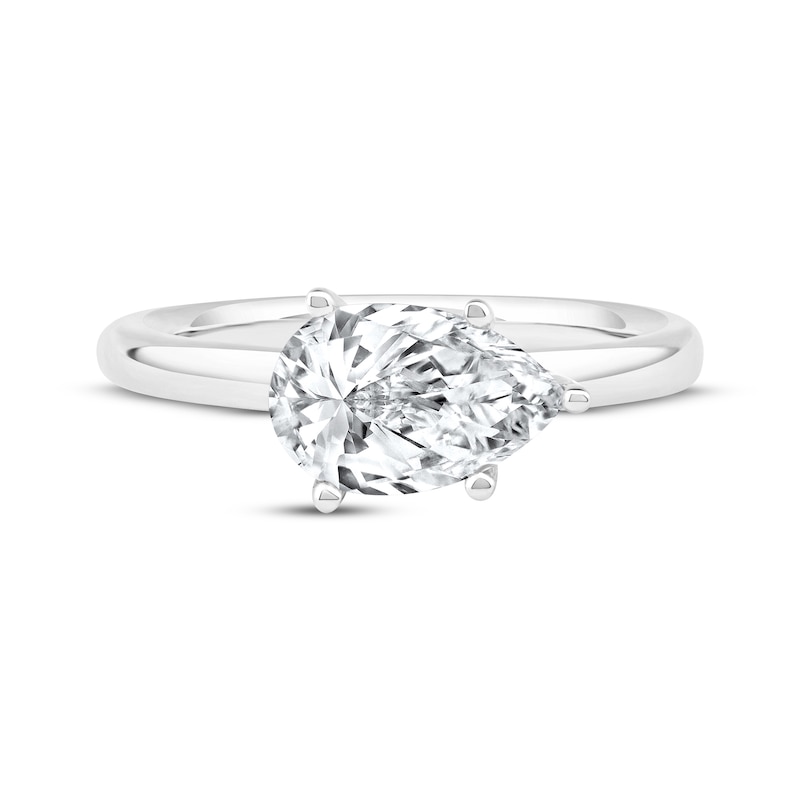 Main Image 3 of Now + Forever Lab-Grown Diamonds Pear-Shaped Solitaire Engagement Ring 1-1/2 ct tw 14K White Gold (F/SI2)