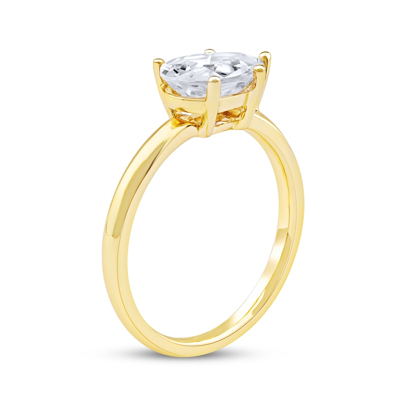 Main Image 2 of Now + Forever Lab-Grown Diamonds Pear-Shaped Solitaire Engagement Ring 1-1/2 ct tw 14K Yellow Gold (F/SI2)