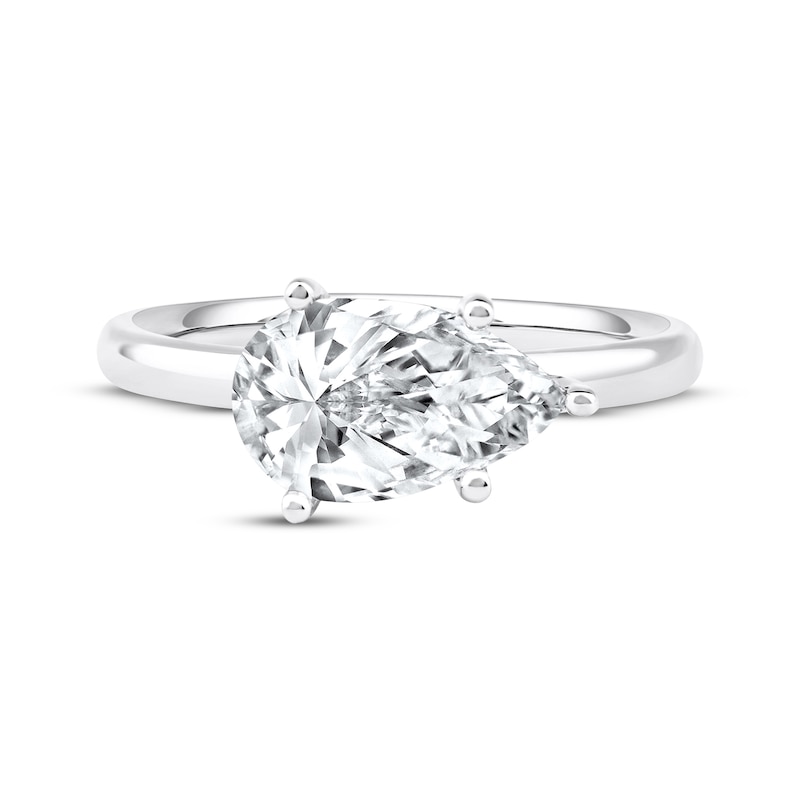 Main Image 3 of Now + Forever Lab-Grown Diamonds Pear-Shaped Solitaire Engagement Ring 2 ct tw 14K White Gold (F/SI2)