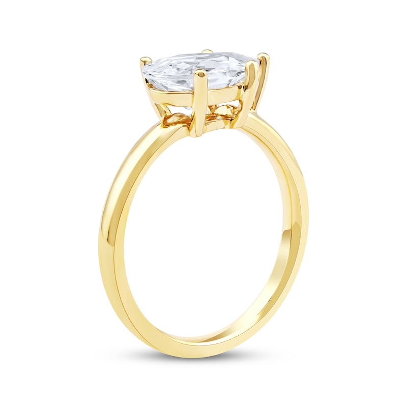 Main Image 2 of Now + Forever Lab-Grown Diamonds Pear-Shaped Solitaire Engagement Ring 2 ct tw 14K Yellow Gold (F/SI2)
