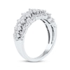 Thumbnail Image 2 of Now + Forever Lab-Grown Diamonds Scalloped Anniversary Ring 1-1/4 ct tw 14K White Gold