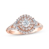 Thumbnail Image 1 of Now + Forever Round-Cut Diamond Halo Engagement Ring 3/4 ct tw 14K Rose Gold