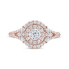 Thumbnail Image 3 of Now + Forever Round-Cut Diamond Halo Engagement Ring 3/4 ct tw 14K Rose Gold