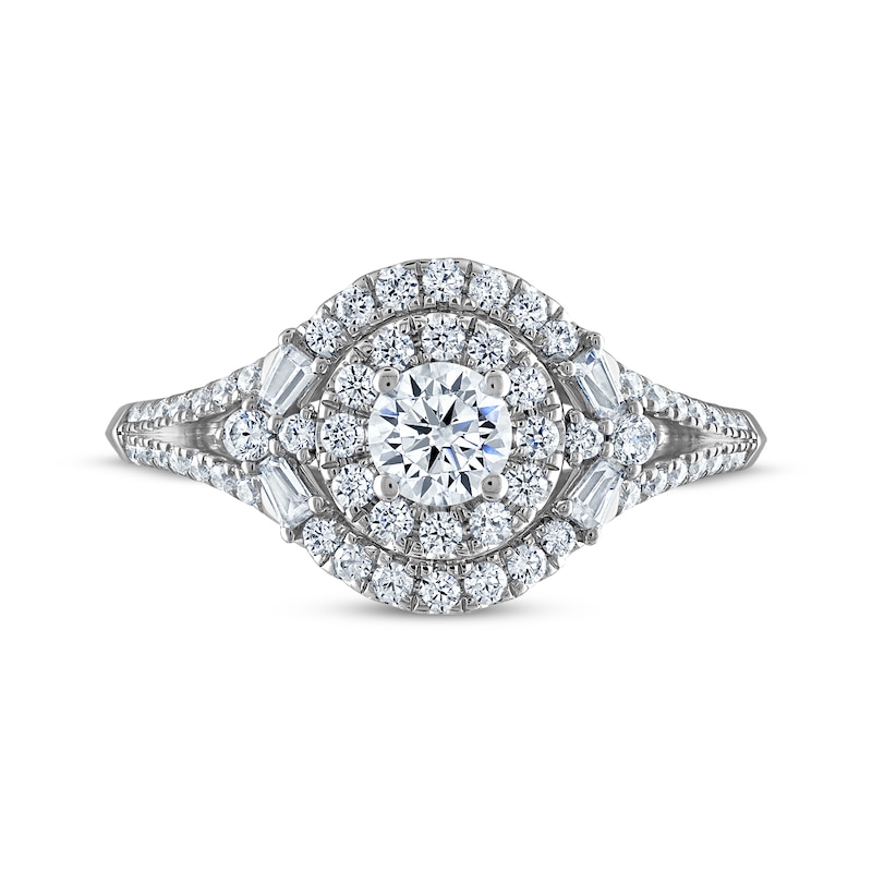 Main Image 3 of Now + Forever Round-Cut Diamond Halo Engagement Ring 3/4 ct tw 14K White Gold