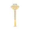 Thumbnail Image 2 of Now + Forever Diamond Starburst Halo Engagement Ring 7/8 ct tw 14K Yellow Gold