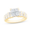 Thumbnail Image 1 of Now + Forever Princess-Cut Diamond Quad Engagement Ring 2 ct tw 14K Yellow Gold