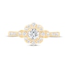 Thumbnail Image 3 of Now + Forever Round-Cut Diamond Flower Halo Engagement Ring 5/8 ct tw 14K Yellow Gold