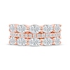 Thumbnail Image 3 of Now + Forever Lab-Grown Diamonds Oval & Round-Cut Three-Row Anniversary Ring 2-3/4 ct tw 14K Rose Gold