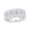 Thumbnail Image 1 of Now + Forever Lab-Grown Diamonds Oval & Round-Cut Anniversary Ring 2-3/4 ct tw 14K White Gold