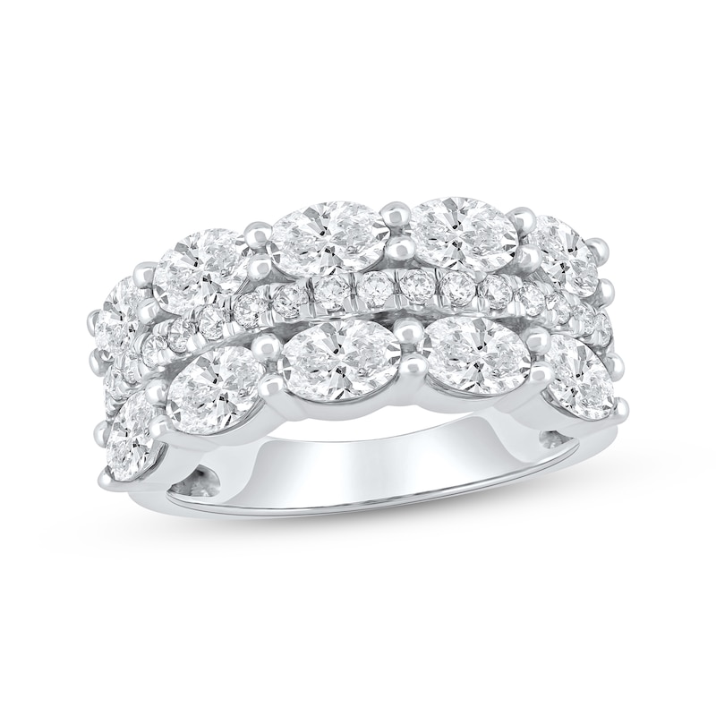 Lab-Created Diamonds by KAY Oval & Round-Cut Anniversary Ring 2-3/4 ct tw 14K White Gold
