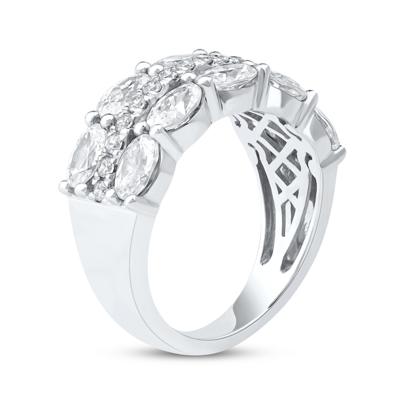 Main Image 2 of Now + Forever Lab-Grown Diamonds Oval & Round-Cut Anniversary Ring 2-3/4 ct tw 14K White Gold