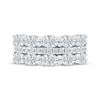 Thumbnail Image 3 of Now + Forever Lab-Grown Diamonds Oval & Round-Cut Anniversary Ring 2-3/4 ct tw 14K White Gold