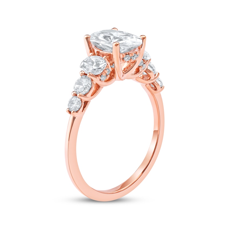 Main Image 2 of Now + Forever Lab-Grown Diamonds Oval-Cut Engagement Ring 2-1/4 ct tw 14K Rose Gold