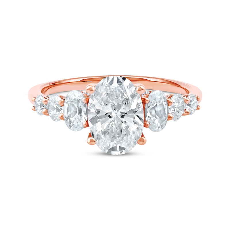 Main Image 3 of Now + Forever Lab-Grown Diamonds Oval-Cut Engagement Ring 2-1/4 ct tw 14K Rose Gold