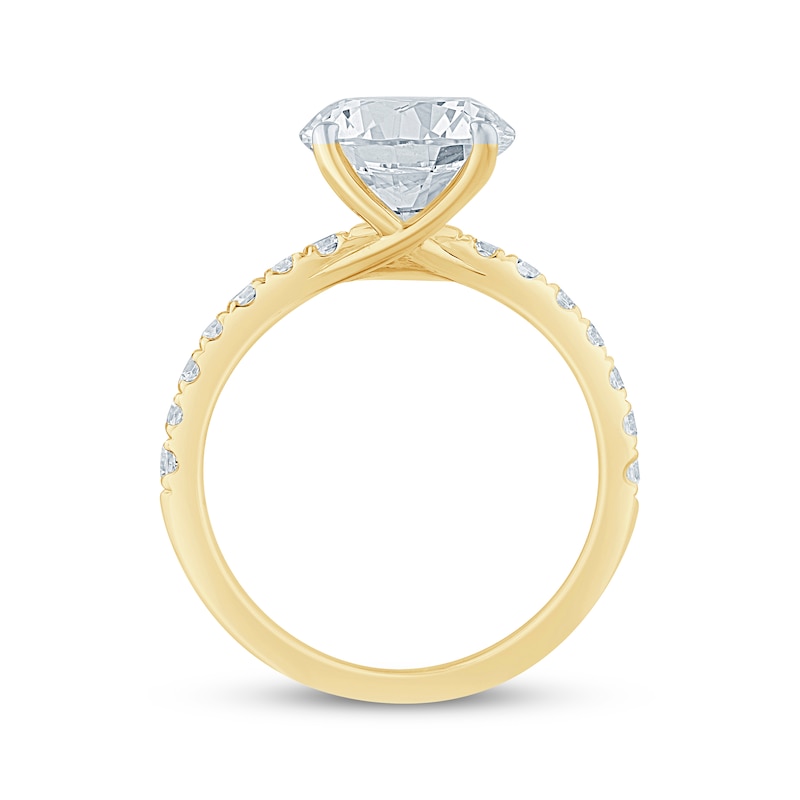 Lab-Created Diamonds by KAY Round-Cut Engagement Ring 3-1/3 ct tw 14K Yellow Gold