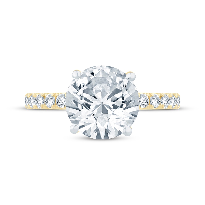 Lab-Created Diamonds by KAY Round-Cut Engagement Ring 3-1/3 ct tw 14K Yellow Gold