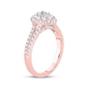 Thumbnail Image 2 of Now + Forever Oval-Cut Diamond Double Halo Engagement Ring 1 ct tw 14K Rose Gold