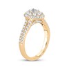 Thumbnail Image 2 of Now + Forever Oval-Cut Diamond Double Halo Engagement Ring 1 ct tw 14K Yellow Gold