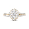 Thumbnail Image 3 of Now + Forever Oval-Cut Diamond Double Halo Engagement Ring 1 ct tw 14K Yellow Gold