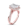 Thumbnail Image 2 of Now + Forever Lab-Grown Diamonds Emerald-Cut Halo Engagement Ring 2-1/3 ct tw 14K Rose Gold