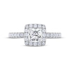 Thumbnail Image 2 of THE LEO Diamond Princess-Cut Halo Engagement Ring 1-1/3 ct tw 14K White Gold