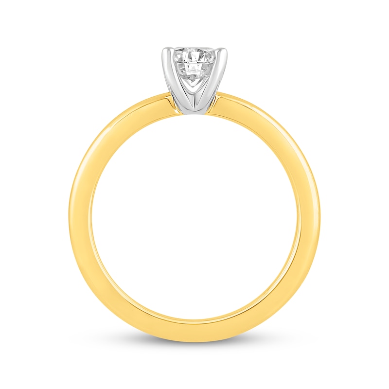 Main Image 3 of Now + Forever Lab-Grown Diamonds Oval-Cut Solitaire Engagement Ring 3/4 ct tw 14K Yellow Gold (F/SI2)