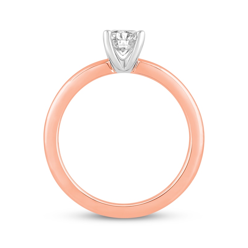 Main Image 3 of Now + Forever Lab-Grown Diamonds Oval-Cut Engagement Ring 3/4 ct tw 14K Rose Gold (F/SI2)
