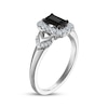 Thumbnail Image 2 of Now + Forever Emerald-Cut Black Diamond & White Diamond Halo Engagement Ring 1-1/4 ct tw 14K White Gold
