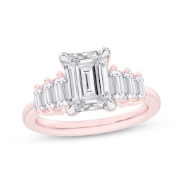 Now + Forever Lab-Grown Diamonds Emerald-Cut Engagement Ring 2-5/8 ct tw 14K Rose Gold