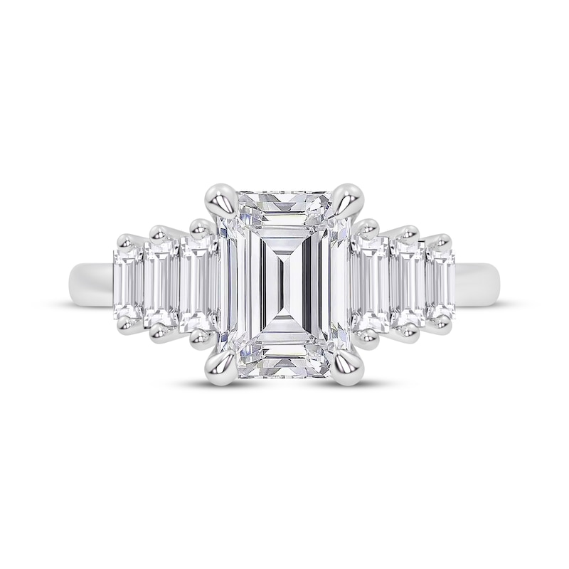 Main Image 3 of Now + Forever Lab-Grown Diamonds Emerald-Cut Engagement Ring 2-5/8 ct tw 14K White Gold
