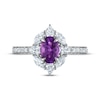 Thumbnail Image 3 of Now + Forever Oval-Cut Amethyst & Diamond Engagement Ring 3/4 ct tw 14K White Gold