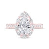 Thumbnail Image 3 of Now + Forever Lab-Grown Diamonds Pear-Shaped Halo Engagement Ring 2-3/4 ct tw 14K Rose Gold