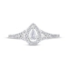 Thumbnail Image 3 of Now + Forever Pear-Shaped Diamond Halo Engagement Ring 1/3 ct tw 10K White Gold