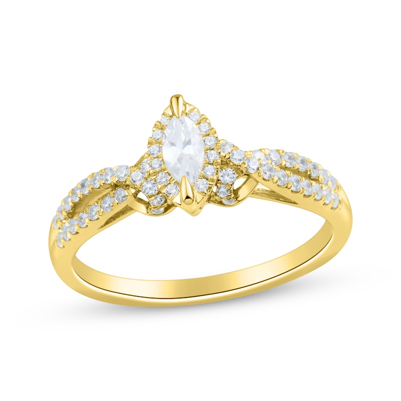 Main Image 1 of Now + Forever Marquise-Cut Diamond Engagement Ring 1/2 ct tw 14K Yellow Gold