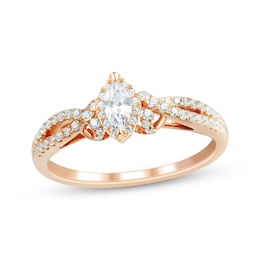 Now + Forever Marquise-Cut Diamond Engagement Ring 1/2 ct tw 14K Rose Gold