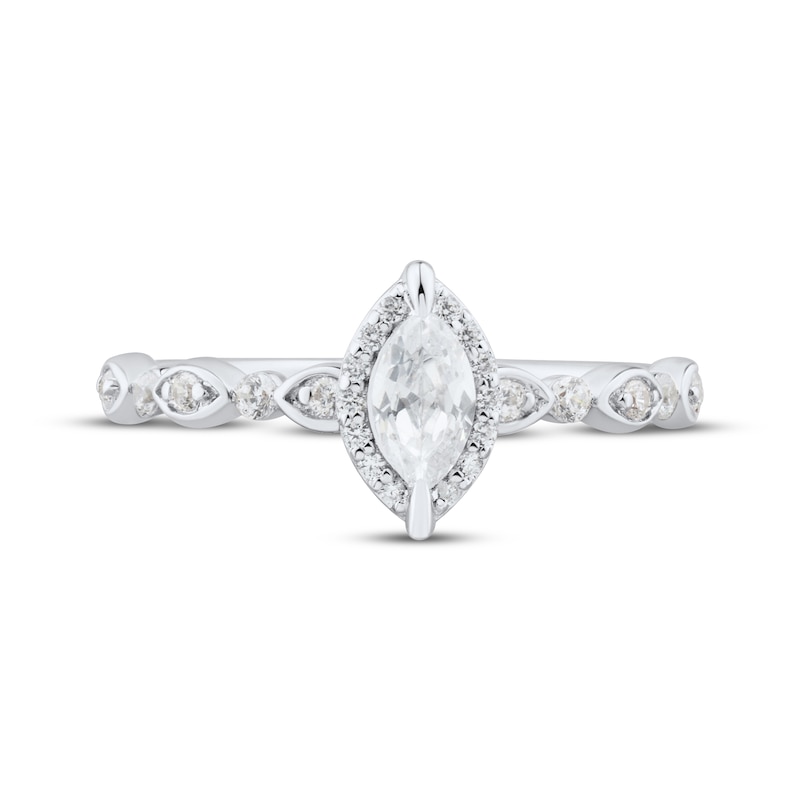 Main Image 3 of Now + Forever Marquise-Cut Diamond Engagement Ring 1/2 ct tw 14K White Gold