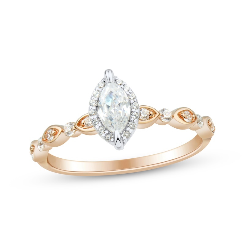 Main Image 1 of Now + Forever Marquise-Cut Diamond Engagement Ring 1/2 ct tw 14K Two-Tone Gold