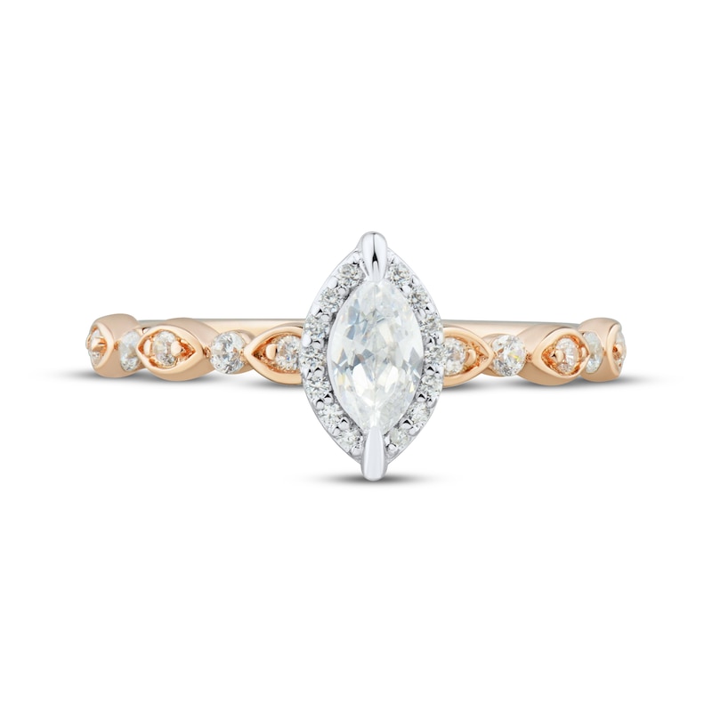Main Image 3 of Now + Forever Marquise-Cut Diamond Engagement Ring 1/2 ct tw 14K Two-Tone Gold
