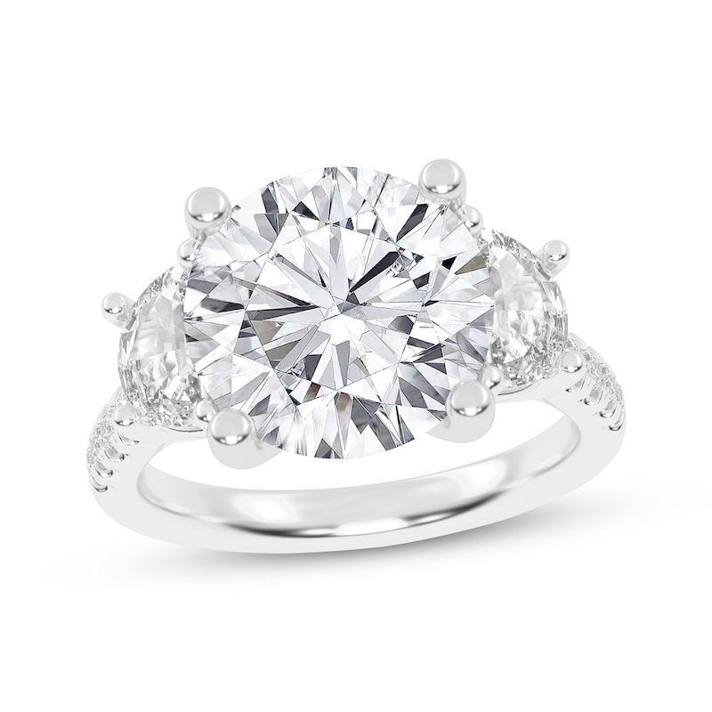 Main Image 1 of Memories Moments Magic Lab-Grown Diamonds Round-Cut Engagement Ring 6 ct tw 14K White Gold