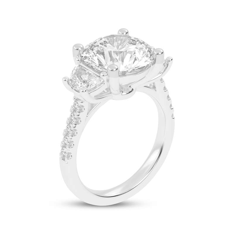 Main Image 2 of Memories Moments Magic Lab-Grown Diamonds Round-Cut Engagement Ring 6 ct tw 14K White Gold