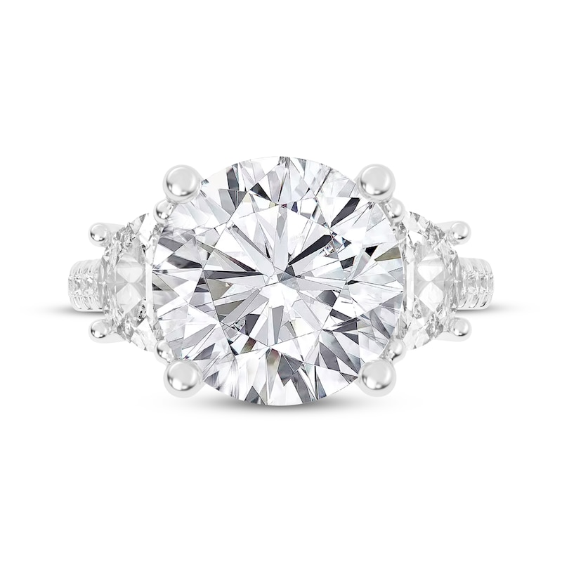 Main Image 3 of Memories Moments Magic Lab-Grown Diamonds Round-Cut Engagement Ring 6 ct tw 14K White Gold