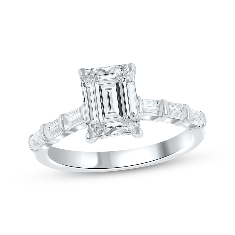 Main Image 1 of Now + Forever Lab-Grown Diamonds Emerald-Cut Engagement Ring 2-1/2 ct tw 14K White Gold